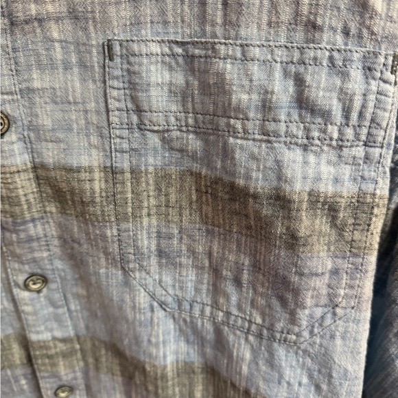 Carbon2Cobalt Men’s Shirt XL Textured Blue/gray Plaid Button Up Soft Weathered - Picture 3 of 7